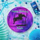 Happy Birthday Horse Hunter Jumper Reittier Pappteller (Party)