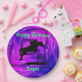 Happy Birthday Horse Hunter Jumper Reittier Pappteller (Party)