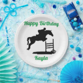 Happy Birthday Horse Hunter Jumper Reittier Pappteller (Party)