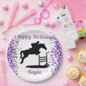 Happy Birthday Horse Hunter Jumper Reittier Pappteller (Party)