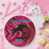 Happy Birthday Horse Hunter Jumper Reittier Pappteller (Party)
