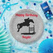 Happy Birthday Horse Hunter Jumper Reittier Pappteller (Party)