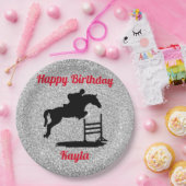 Happy Birthday Horse Hunter Jumper Reittier Pappteller (Party)
