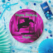 Happy Birthday Horse Hunter Jumper Reittier Pappteller (Party)