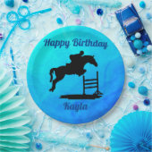 Happy Birthday Horse Hunter Jumper Reittier Pappteller (Party)