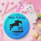 Happy Birthday Horse Hunter Jumper Reittier Pappteller (Party)