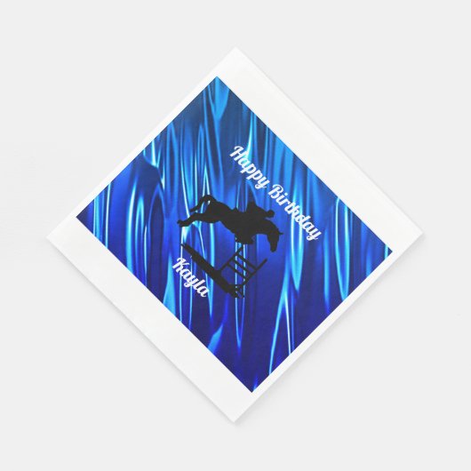 Happy Birthday Horse Hunter Jumper Reittier Serviette (Ecke)