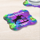 Happy Birthday Horse Hunter Jumper Reittier Untersetzer (angewinkelt)