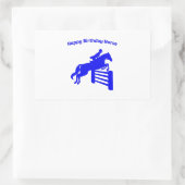 Happy Birthday Horse Hunter Jumper, Tierfreund Rechteckiger Aufkleber (Tasche)