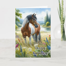 Happy Birthday Horse Lover Girl Karte