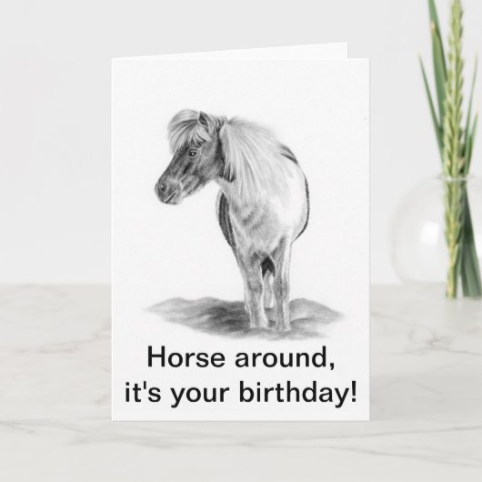 Happy Birthday Horse Lover Karte (Vorderseite)