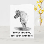 Happy Birthday Horse Lover Karte (Gelbe Blume)