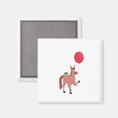 Happy Birthday Horse Magnet (Vorderseite/Rückseite)