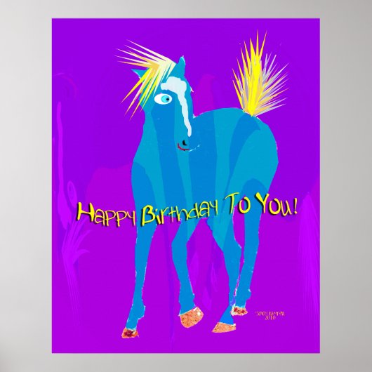 Happy Birthday Horse Poster (Vorne)