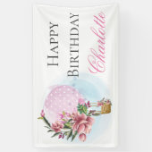 Happy Birthday Hot Air Ballon Banner (Vertikal)