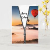Happy Birthday Hot Air Balloons Karte (Gelbe Blume)