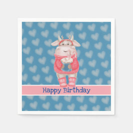 Happy Birthday Hot Chocolate Paper Napkin Serviette