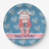 Happy Birthday Hot Chocolate Paper Plate Pappteller (Vorderseite)