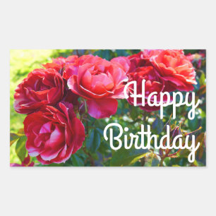 Happy Birthday Hot Cocoa Rose #3-2 Stickers