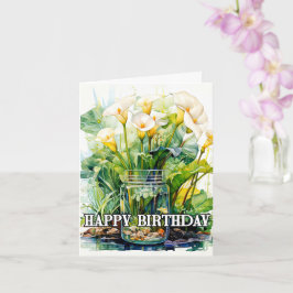 Happy Birthday Hübsch Calla Lilies Blume Karte