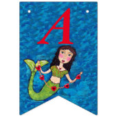 Happy Birthday Hübsch Mermaid String von Red Heart Wimpelkette (Zweite Fahne)