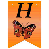 Happy Birthday Hübsch Monarch Butterfly Orange Wimpelkette (Erste Fahne)