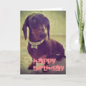 Happy Birthday Hübsch Sausage Hund Card Karte (Vorderseite)