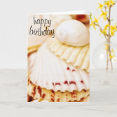 Happy Birthday Hübsch Seashells Karte (Gelbe Blume)