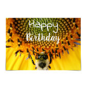 "Happy Birthday" Hummel Sonnenblumenkarte Karte