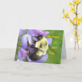 Happy Birthday - Hummeln Karte (Gelbe Blume)