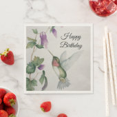 Happy Birthday Hummingbird Party Spaß Stilvoll Serviette (Beispiel)