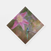 Happy Birthday Hummingbird Serviette (Ecke)