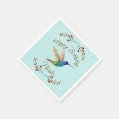 Happy Birthday Hummingbird Serviette (Ecke)