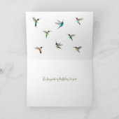 Happy Birthday Hummingbirds Card Karte (Innenseite)