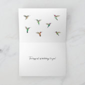 Happy Birthday Hummingbirds Karte (Innenseite)