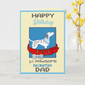 Happy Birthday Hund Daddy von Ihrem Dalmatiner Hun Karte (Gelbe Blume)