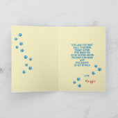 Happy Birthday Hund Daddy von Ihrem Poodle Hund Karte (Innenseite)