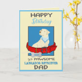 Happy Birthday Hund Daddy Yellow Labrador Retrieve Karte (Gelbe Blume)
