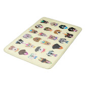 Happy Birthday Hund Faces Pawty Animals Badematte (Schrägansicht)