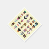 Happy Birthday Hund Faces Pawty Animals Serviette (Ecke)