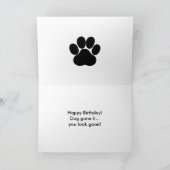 Happy Birthday Hund farbenfrohe Text Banner Card Karte (Innenseite)