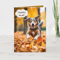Happy Birthday Hund in Herbstlauben