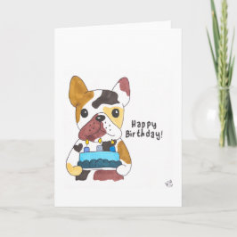 Happy Birthday Hund mit Cake Card Dankeskarte