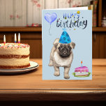 Happy Birthday Hund Mops Welpe Leere Wasserfarbe Karte<br><div class="desc">Dieses Design wurde durch digitale Kunst erstellt und kann personalisiert werden, indem Sie auf den Knopf Anpassen klicken und die Farbe ändern, einen Namen, Initialen oder Ihre Lieblingssprache hinzufügen. Kontaktieren Sie mich unter colorflowcreations@gmail.com , wenn Sie dieses Design für ein anderes Produkt haben möchten. Kaufen Sie meine originale abstrakte Acrylmalerei...</div>