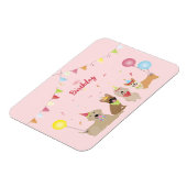 Happy Birthday Hund Party Magnet (Linke Seite)