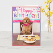 Happy Birthday Hund Party mit My Dawg Karte (Gelbe Blume)