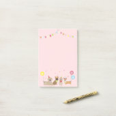 Happy Birthday Hund Party Post-it Klebezettel (Auf Schreibtisch)