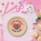 Happy Birthday Hund Paw Zeichnend Pappteller (Party)
