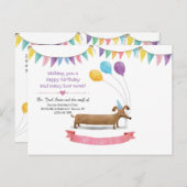 Happy Birthday Hund Postcard Postkarte (Vorne/Hinten)