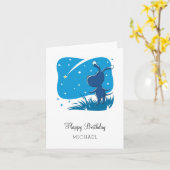 Happy Birthday Hund Welpe Shooting Star Starlit Sk Karte (Gelbe Blume)